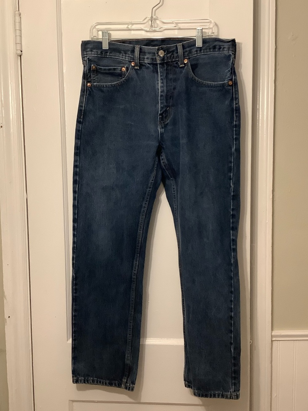 Levi's 505 Men's Dark Blue Relaxed Straight Jeans - Picture 1 of 6